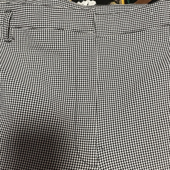 VTG 90s Career Business Pants Houndstooth Waist Trouser 10P Gray Contemporary - Picture 9 of 10